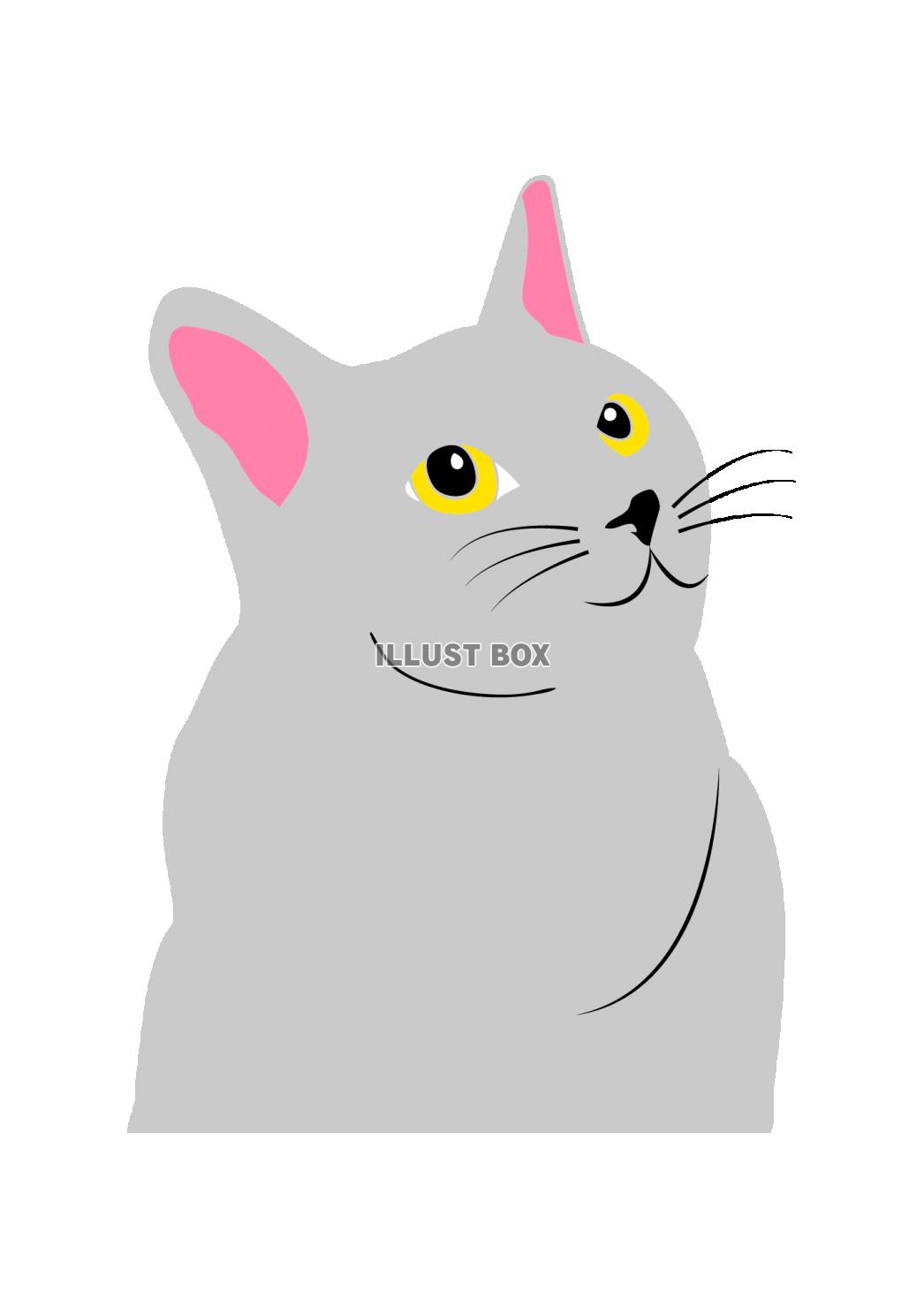 灰色の猫のイラスト素材
