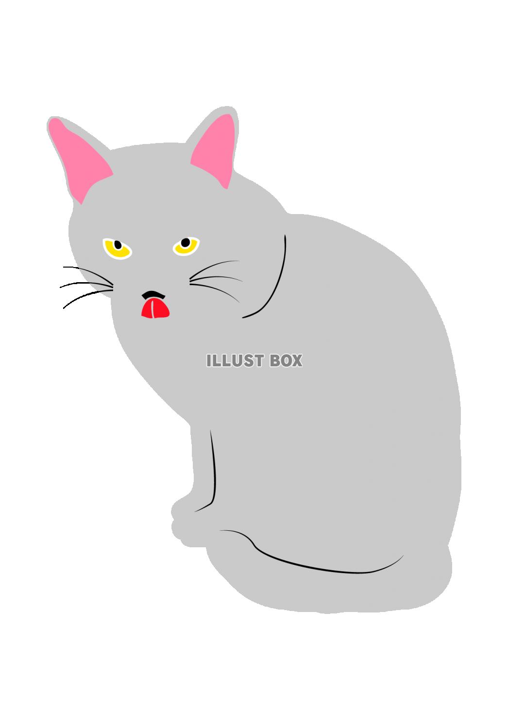 灰色の猫のイラスト素材