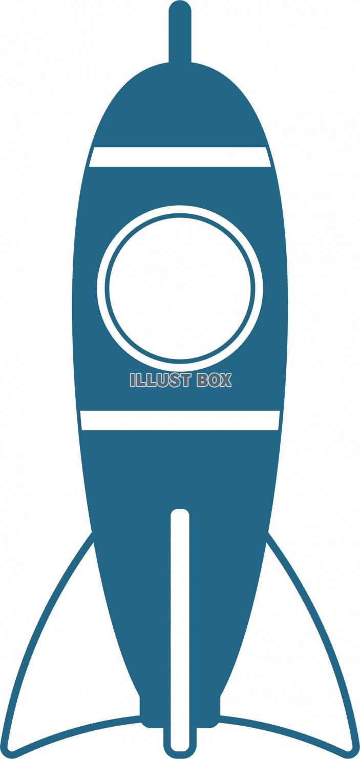 宇宙旅行に使えるロケット、もしくは戦争のミサイルのイラスト