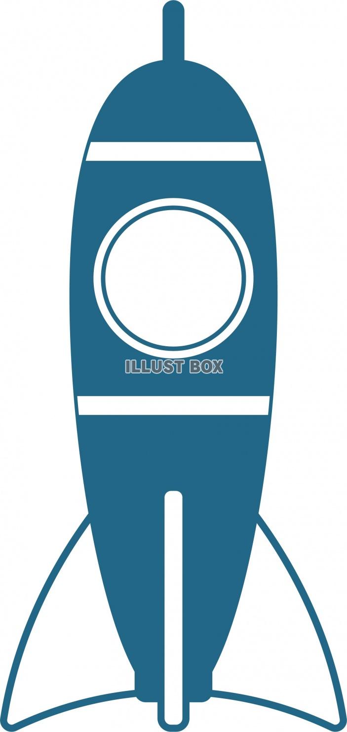 宇宙旅行に使えるロケット、もしくは戦争のミサイルのイラスト