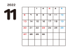 3_カレンダー_2022・11月・白黒・横