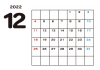4_カレンダー_2022・12月・白黒・横