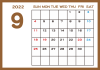 5_カレンダー_2022・9月・茶色枠・横