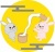 満月の中で楽しく餅つきをするウサギのイラスト