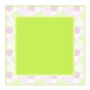 和柄の正方形フレーム：グリーン