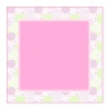 和柄の正方形フレーム：ピンク