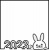 かわいいシンプルなうさぎ2023のフレームイラスト