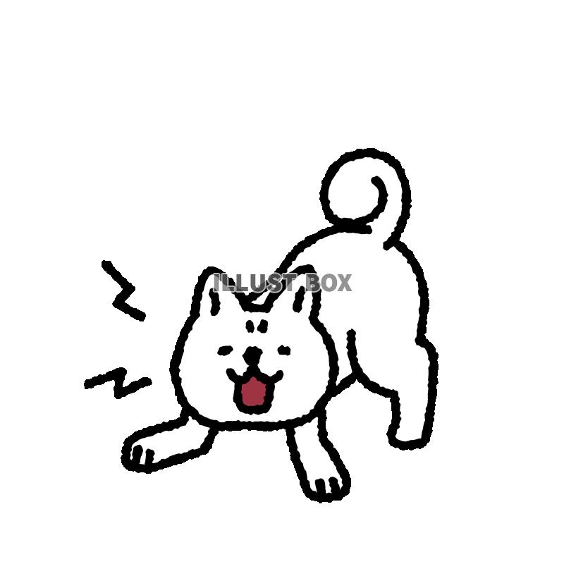 無料イラスト シンプルでかわいい吠える柴犬のイラスト