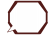 透過PNG・吹き出し　六角形　こげ茶枠　左