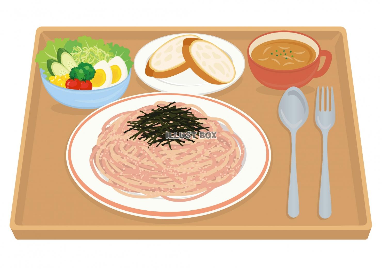 食事★洋食シリーズ★パスタ★たらこクリームスパゲティー★トレ...