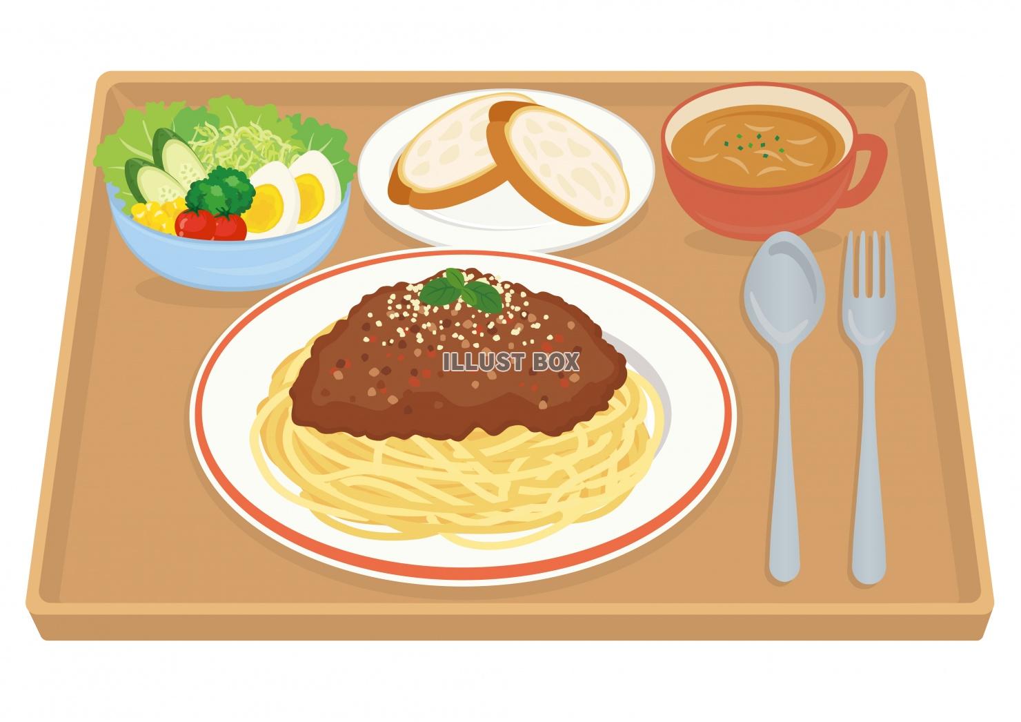 食事★洋食シリーズ★パスタ★ミートソーススパゲティー★トレイ