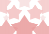 透過PNG・背景　半透明　でか星の枠フレーム　ピンク