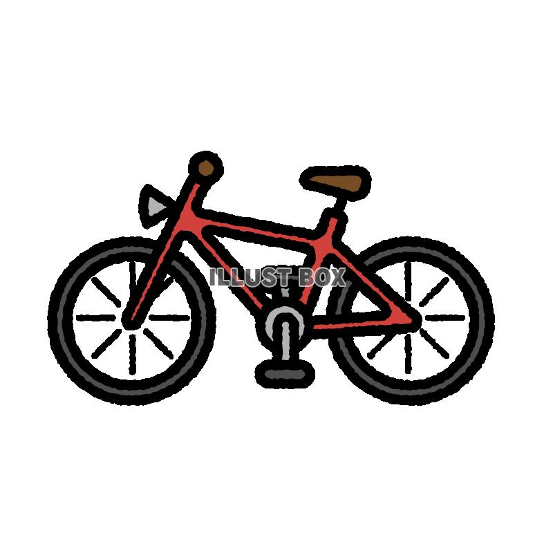 シンプルでかわいい赤い自転車