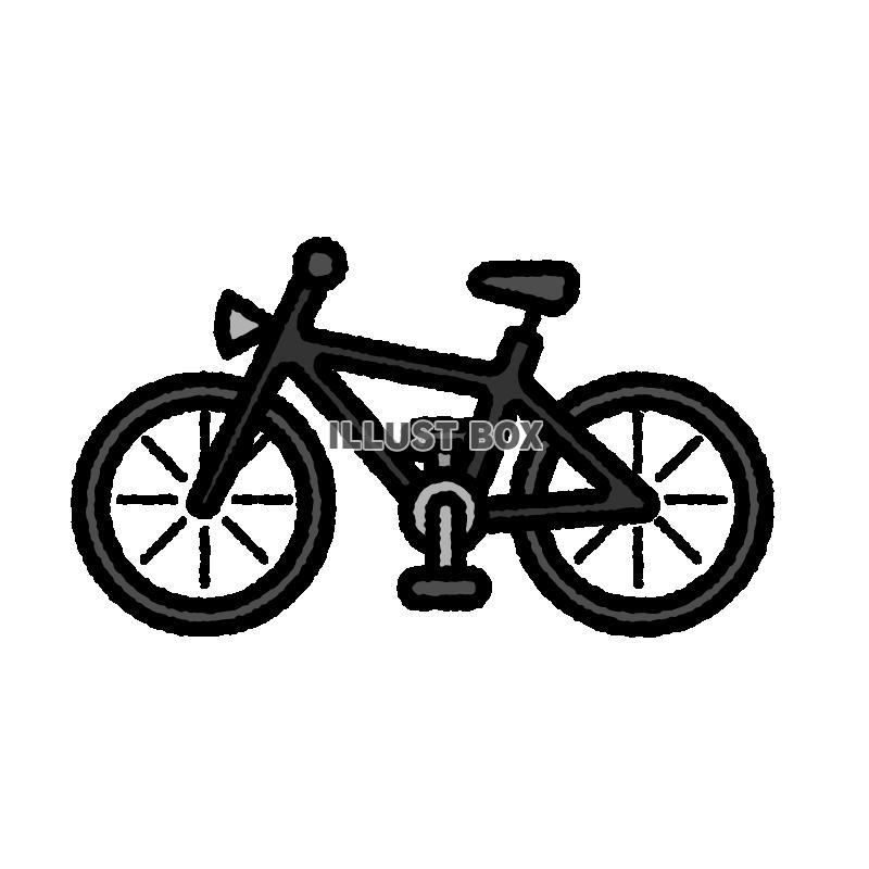 シンプルでかわいいポップな黒い自転車