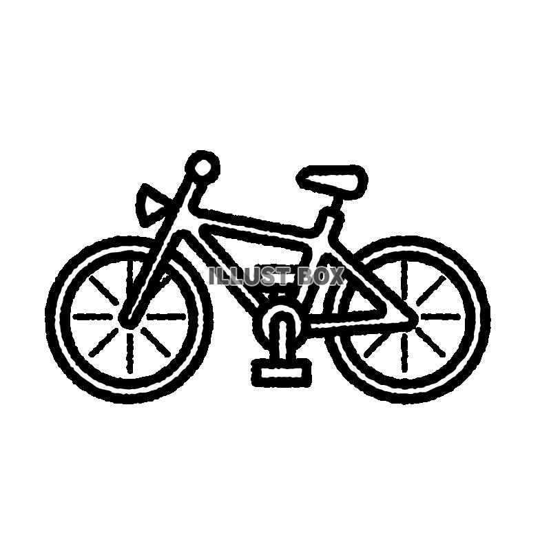 無料イラスト シンプルでかわいい自転車の塗り絵