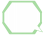 透過PNG・吹き出し　六角形　みどり枠　右