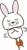 うさぎのスポーツシリーズ・スケートのイラスト