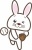うさぎのスポーツシリーズ・野球のイラスト