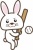 うさぎのスポーツシリーズ・野球のイラスト