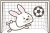 うさぎのスポーツシリーズ・サッカーのイラスト