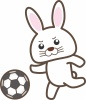 うさぎのスポーツシリーズ・サッカーのイラスト