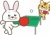 寅年から卯年へスポーツシリーズ・卓球のイラスト