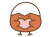 ハートを抱きしめるひよこ（地鶏）