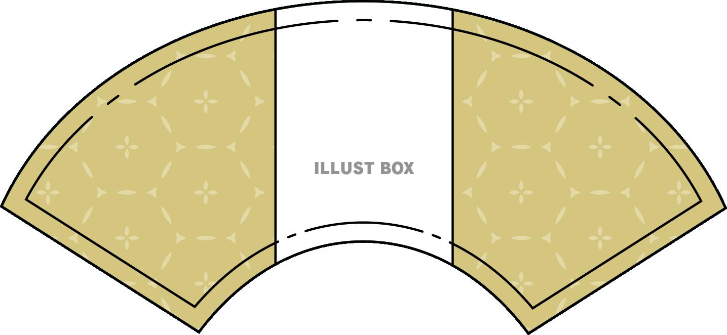 和風の扇型の飾り枠素材