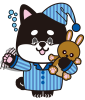 おやすみくろしばちゃん（透過PNG）