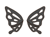 きれいな蝶の翅　黒