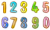 水彩とマジックで書いた数字セット