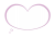 透過PNG・吹き出し　ハート　むらさき枠　左