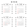 2022年9月~12月カレンダー・花・音符