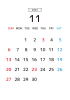 2022年11月カレンダー_シンプル