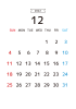 2022年12月カレンダー_シンプル
