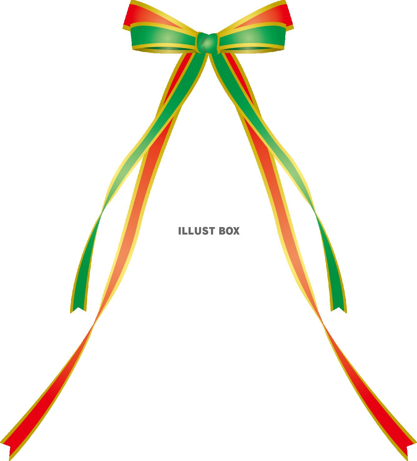 クリスマスリボン２（透過PNG）