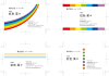 虹がモチーフのレインボー名刺テンプレートセット