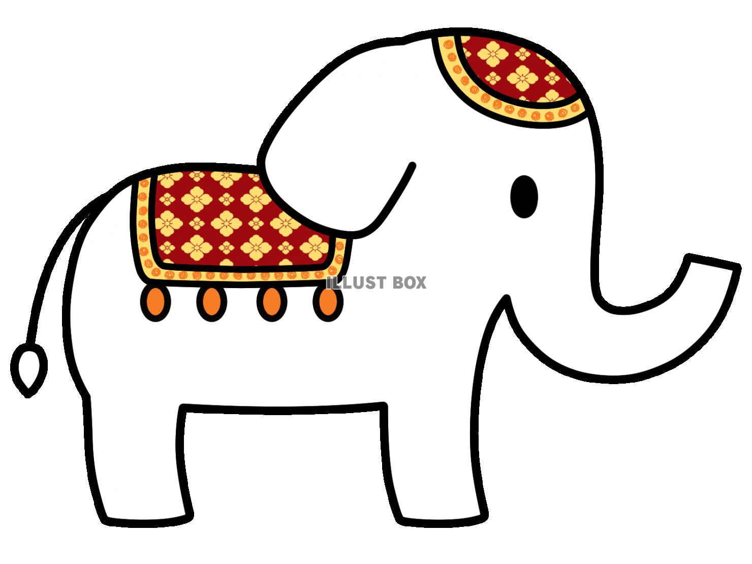 無料イラスト タイの象