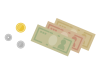 紙幣と硬貨-お金、現金の支払い