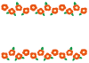 シンプルな赤い花のフレーム(zipファイル: pdf,jpg,透過png)