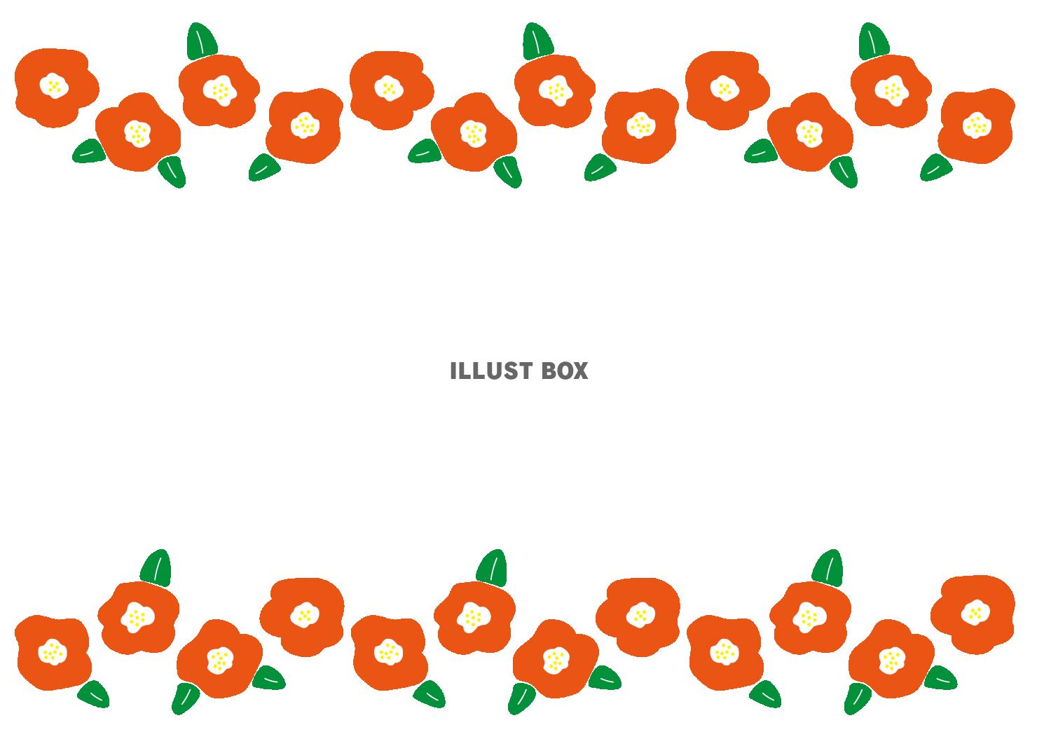 シンプルな赤い花のフレーム(zipファイル: pdf,jpg...