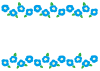 シンプルな青い花のフレーム(zipファイル: pdf,jpg,透過png)