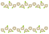 シンプルなベージュの花のフレーム(zipファイル: pdf,jpg,透過png)