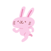 ウサギキャラシリーズ　走る 