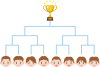 トーナメント戦の表　キャラクター　スポーツの試合のイメージ