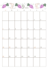 ２０２２年　９月のカレンダー（縦）　ブドウとウサギ