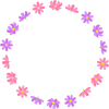 秋桜の円形フレーム07