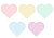 透過PNG・ハート型アイコン　ハート柄のイラスト