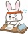 うさぎの勉強・仕事シリーズのイラスト