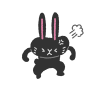 ウサギキャラシリーズ　プンプン怒る